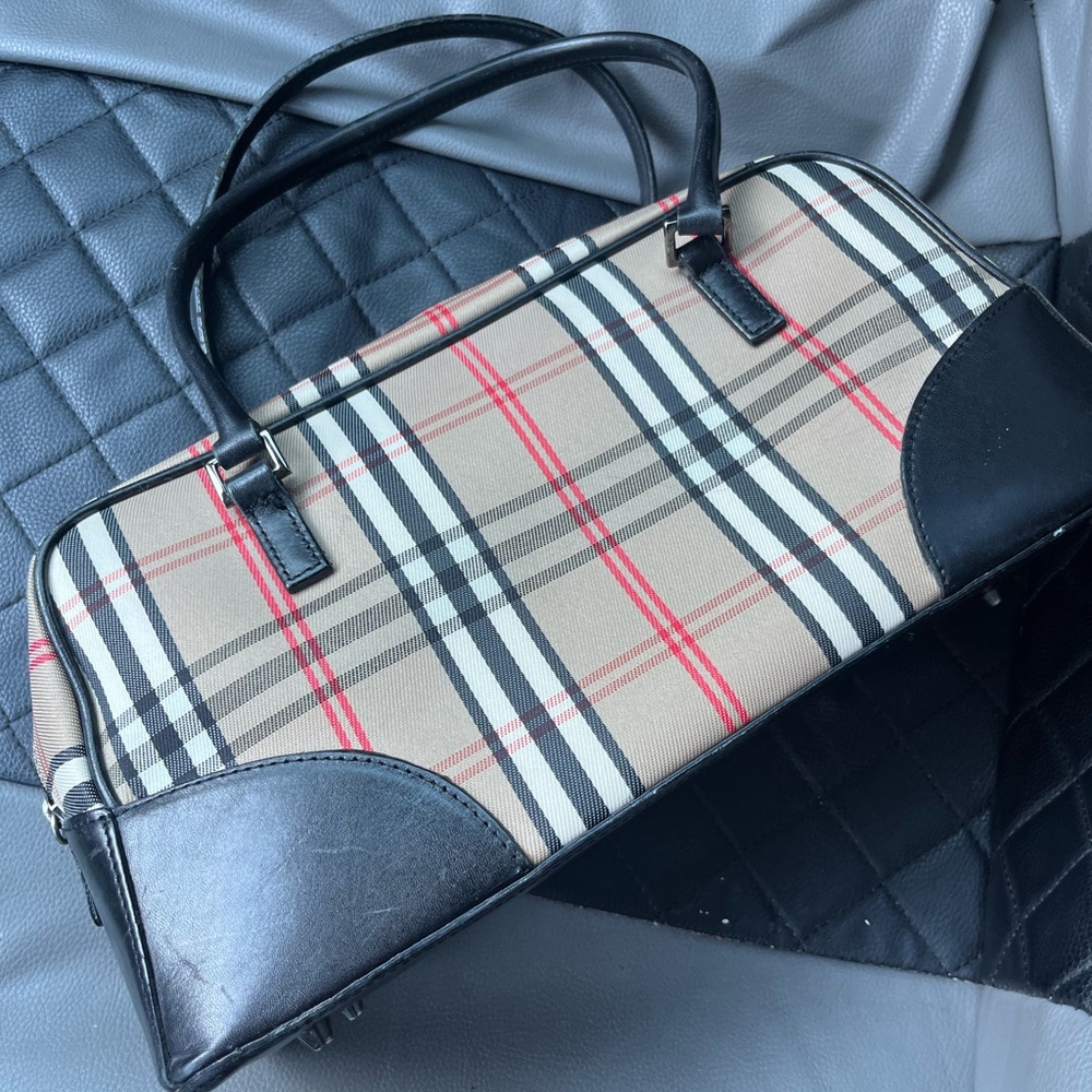 Classiques Entier Plaid Handbag - Black, Red, Tan
